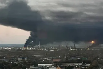 4th Russian Fuel Plant Shut Down in One Week Following Drone Attacks Aftermath of the attack on Perm. (Source: Exilenova+/Telegram)