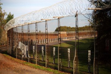 A general view of a perimeter fence at RAF Molesworth on October 8, 2026 in Huntingdon, England. (Source: Getty Images)