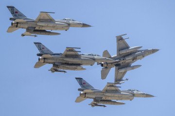 Turkish Air Force F-16 fighter jets. (Source: Getty Images)