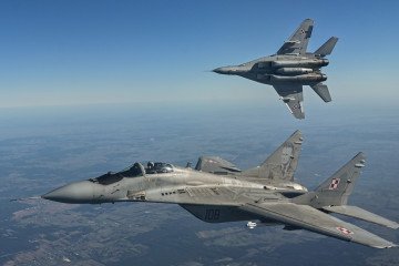 “This Issue Is Not Closed”: Poland Considers MiG-29 Fighter Jet Transfer to Ukraine in Exchange for Drones MIG-29 fighter jets of the Polish Air Force take part in a NATO shielding exercise at the Lask Air Base on October 12, 2022 in Lask, Poland. Illustrative photo. (Source: Getty Images)