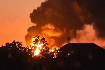 Fire at the Ilsky oil refinery in Krasnodar Krai, June 2, 2026.