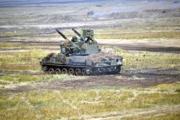 Illustrative image. A Russian 2S6 Tunguska self-propelled air defense system during military drills in 2019. (Source: Wikimedia) Illustrative image. A Russian 2S6 Tunguska self-propelled air defense system during military drills in 2019. (Source: Wikimedia)