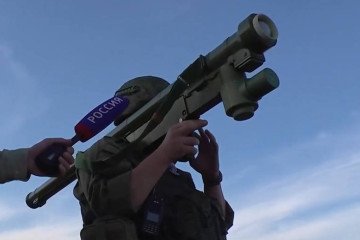 Russian mobile air defense unit training armed with Iranian or Chinese MANPADS in the Rostov region, September 2026.