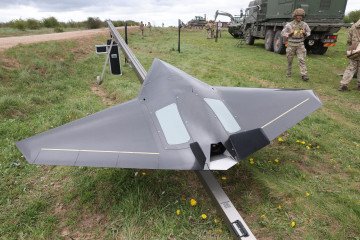 Nyan One Way Effector during a demonstration at Salisbury Plain, UK, June 1, 2026. (Source: UK Ministry of Defence) Nyan One Way Effector during a demonstration at Salisbury Plain, UK, June 1, 2026. (Source: UK Ministry of Defence)