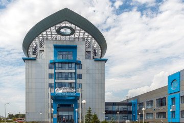 The main administrative building of the Alabuga Special Economic Zone in Tatarstan, Russia. (Source: Russian media)