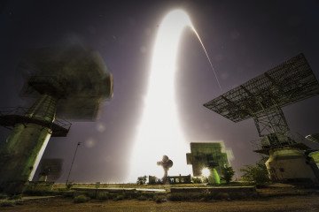 Illustrative image. Russia’s Soyuz TMA-13M spacecraft carrying the International Space Station (ISS) crew from the launch pad at Russian-leased Baikonur cosmodrome early on May 29, 2014. (Source: Getty Images)