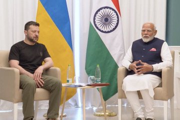 President Zelenskyy meets with Indian Prime Minister Modi