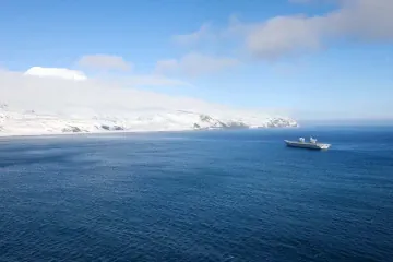 HMS Prince of Wales the Norwegian volcanic island of Jan Mayen in 2022. (Source: Royal Navy) HMS Prince of Wales the Norwegian volcanic island of Jan Mayen in 2022. (Source: Royal Navy)