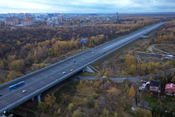 Russia Seeks Chinese Funding for $40 Billion Corridor to Persian Gulf An aerial view of the Moscow-Saint Petersburg toll motorway M11 Neva, crossing the Moscow Canal. Illustrative image. (Source: Getty Images)