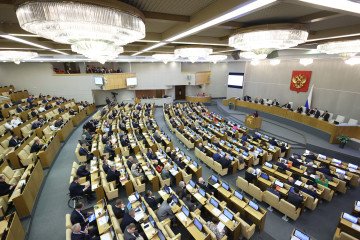 Russian Central Bank Chairwoman Elvira Nabiullina delivers a speech at the State Duma, on October 30, 2025 in Moscow, Russia. (Source: Getty Images)