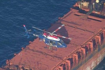 Swedish special forces land on the deck of the cargo vessel Caffa during a boarding operation in the Baltic Sea, March 6, 2026. (Source: Swedish authorities)