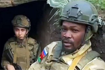 Foreign fighter in Russian uniform seen at a frontline position during Russia’s war against Ukraine. (Photo: Open source)