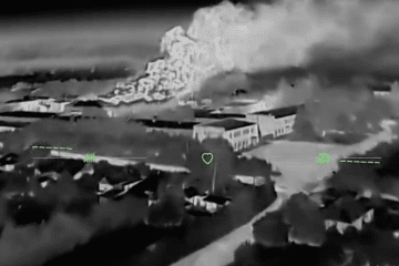 Drone footage released by Ukraine's Unmanned Systems Forces shows the strike on the PP-2 transition station. (Source: Robert “Madyar” Brovdi/Telegram)