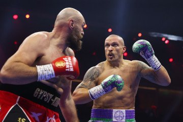 Oleksandr Usyk during his undisputed heavyweight title fight against Tyson Fury at Kingdom Arena in Riyadh, Saudi Arabia, December 2024. (Source: Getty Images)