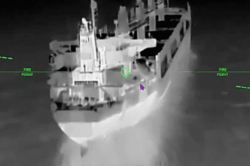 Russian shadow fleet tanker moments before being hit by a Ukrainain long-range drone in the Black Sea, July 17, 2026. Russian shadow fleet tanker moments before being hit by a Ukrainain long-range drone in the Black Sea, July 17, 2026.