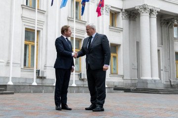 Ukraine’s Minister of Foreign Affairs Andrii Sybiha meets Netherlands' Minister of Foreign Affairs David van Weel on October 28, 2025 in Kyiv, Ukraine. (Source: David van Weel/X)