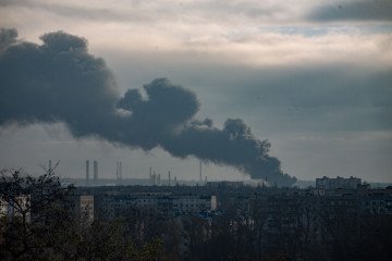 A Russian drone attack in Sumy, Ukraine. (Source: Getty Images)