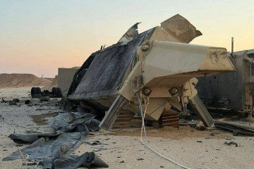Alleged damage to an AN/TPY-2 radar system at Muwaffaq Salti Air Base in Jordan following an Iranian strike. (Photo: Open source)