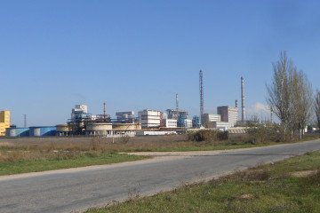 Perekop Bromine Plant in the city of Krasnoperekopsk in northern Crimea, 2021. (Source: usionline)