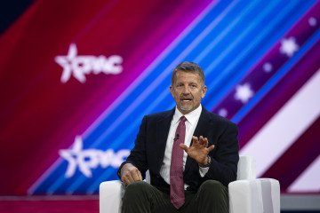 Erik Prince, founder of Blackwater, speaks during the Conservative Political Action Conference (CPAC) in National Harbor, Maryland, on March 4, 2023. (Source: Getty Images)