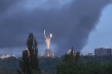 Smoke rises over Kyiv following a Russian overnight missile and drone attack on June 2, 2026. (Photo: Open source)