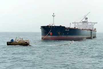Illustrative image. A crude oil tanker discharges its cargo at a floating oil terminal just outside Sri Lanka’s main port in Colombo on July 15, 2014. (Source: Getty Images) Illustrative image. A crude oil tanker discharges its cargo at a floating oil terminal just outside Sri Lanka’s main port in Colombo on July 15, 2014. (Source: Getty Images)
