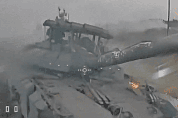 Russian T-72B3 main battle tank moments before a Ukrainian FPV-drone strike, July 2026. Russian T-72B3 main battle tank moments before a Ukrainian FPV-drone strike, July 2026.