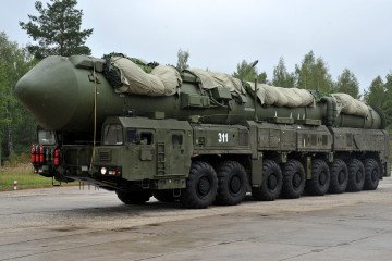 RS-24 Yars intercontinental ballistic missile launcher at a Strategic Missile Forces base near Teykovo, Russia, September 22, 2011. (Source: Getty Images)