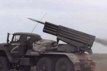Illustrative image. Russian BM-21 Grad MLRS firing at Ukrainian positions. Illustrative image. Russian BM-21 Grad MLRS firing at Ukrainian positions.