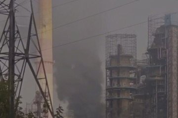 Bashneft-Ufa Oil Refinery in Ufa, Russia, after a Ukrainain drone strike, August 19, 2026.