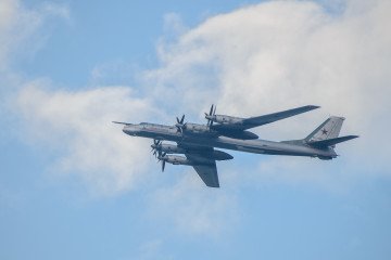 Russian Tu-95 strategic bomber.