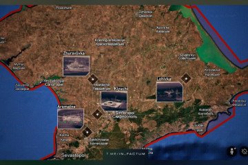 Map showing the locations of four gas compressor stations in occupied Crimea targeted by Ukrainian drone strikes on June 20. Source: SBS / Robert Brovdi ("Madyar"). Map showing the locations of four gas compressor stations in occupied Crimea targeted by Ukrainian drone strikes on June 20. Source: SBS / Robert Brovdi ("Madyar").