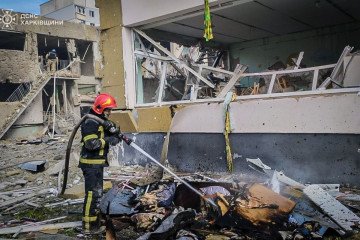 Russia Hits a Kindergarten in Chuhuiv, Injuring 8 People