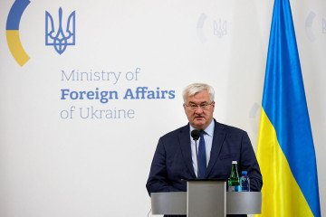 Minister of Foreign Affairs of Ukraine Andrii Sybiha attends a joint news conference with Minister of Foreign Affairs and Cooperation of the Principality of Monaco Isabelle Berro-Amadei in Kyiv, Ukraine on September 15, 2026. (Source: Getty Images) Minister of Foreign Affairs of Ukraine Andrii Sybiha attends a joint news conference with Minister of Foreign Affairs and Cooperation of the Principality of Monaco Isabelle Berro-Amadei in Kyiv, Ukraine on September 15, 2026. (Source: Getty Images)