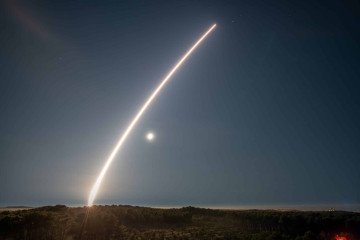 Test launch of the French M51.3 nuclear SLBM. Test launch of the French M51.3 nuclear SLBM.
