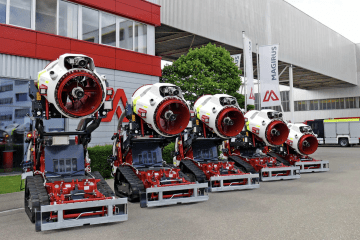 Magirus AirCore TAF60 firefighting robots are designed for operations in hazardous environments. (Source: Magirus)