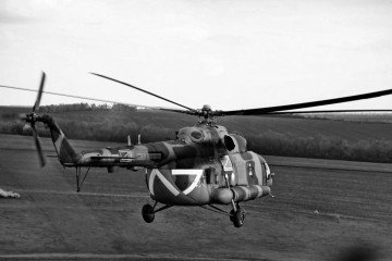 Russian Mi-8MTPR-1 electronic warfare helicopter.