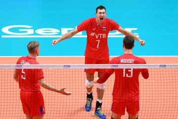 “I Was Convinced It Was Fake News”: Polish Volleyball Chief Slams FIVB's Return of Russian Teams FIVP Men's World Championship Final Six Pool I Dmitry Volkov of Russia celebrates with the teammates at Pala Alpitour in Turin, Italy on September 26, 2018. (Source: Getty Images)