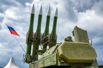 Illustrative image. Russian Buk-M2 air defense system during a military exhibition in Moscow, 2017. (Source: Getty Images) Russian Buk-M2 air defense system during a military exhibition in Moscow, 2017.