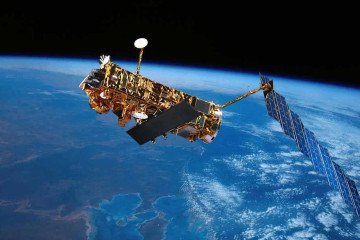 European Space Agency undated handout artist impression of their Environment Satellite, or Envisat would look like in space. Illustrative photo. (Source: getty Images)