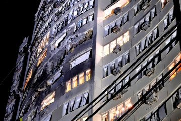A residential building in Odesa damaged during an overnight Russian attack on September 3. (Source: Odesa City Military Administration)