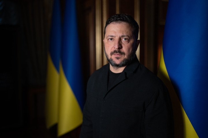 Volodymyr Zelenskyy, Ukraine's president, following an interview in Kyiv, Ukraine, on Sunday, Oct. 18, 2026. (Source: Getty Images)