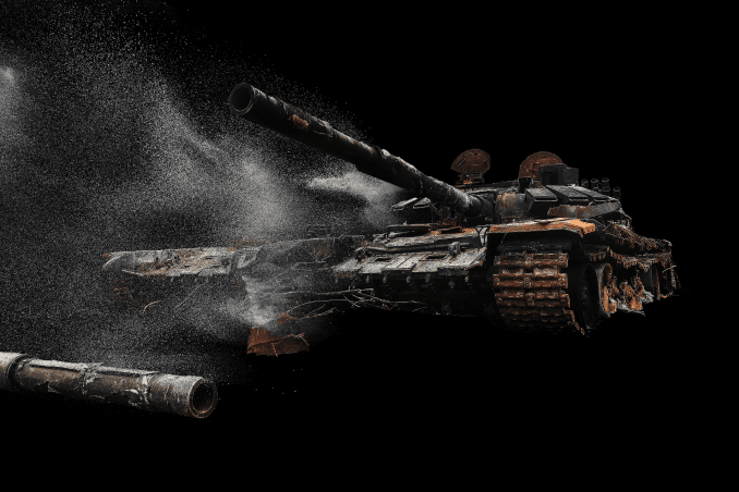 Illustrative image. Destroyed Russian tank.