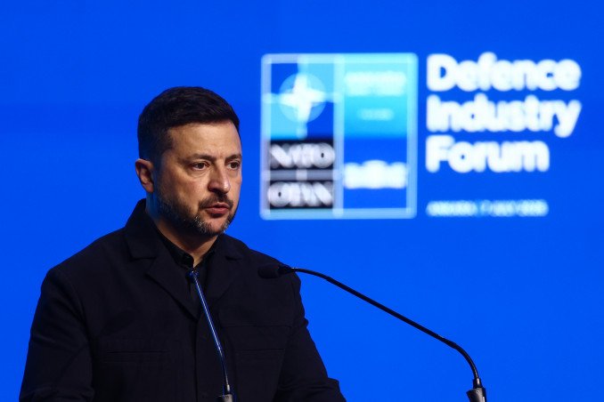“This Cannot Wait”: Zelenskyy Urges Europe to Build Its Own Anti-Ballistic Missile Defense Systems Ukrainian President Volodymyr Zelenskyy during the Defense Industry Forum at the NATO Summit in Ankara, Türkiye on July 7, 2026. (Source: Getty Images)