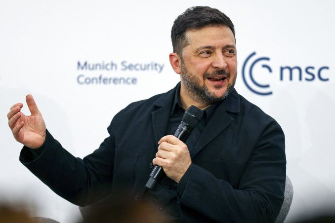 President Volodymyr Zelenskyy speaks during a panel discussion at the 62nd Munich Security Conference in Munich, Germany, on February 14, 2026. (Photo: Getty Images)