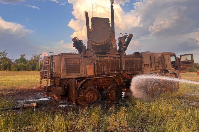 Illustrative image. Destroyed Russian Pantsir air defense system, June 2024.