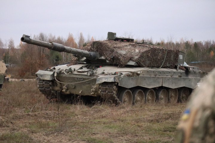 Challenger 2 tank equipped with a sight using lenses manufactured by Beck Optronic Solutions. (Photo by Andriy Zhyhaylo via Getty Images)