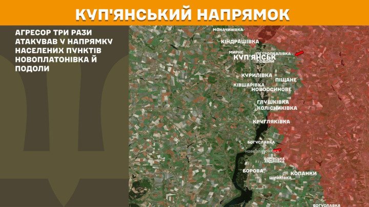 mapa frente kupiansk guerra ucrania rusia ataques novoplatonivka podoly combate