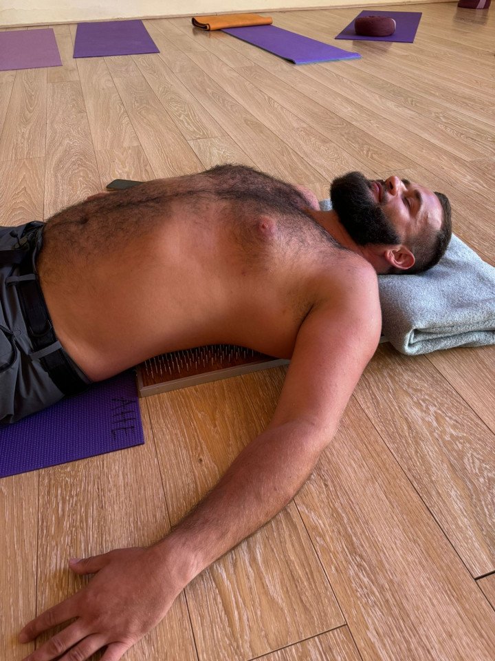 Un veterano ucraniano durante su rehabilitación