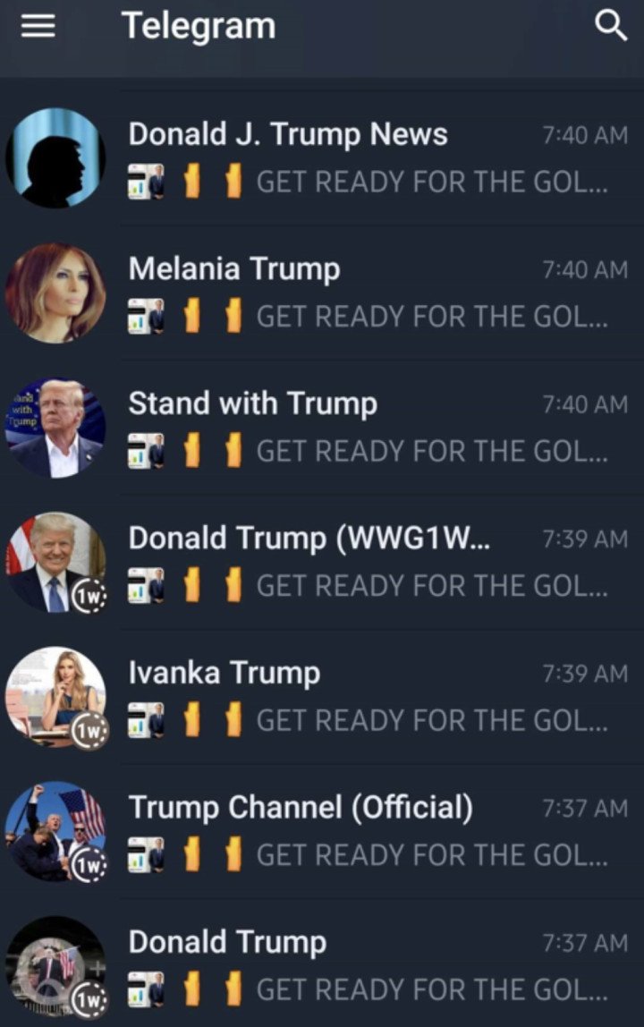 Multiple fake Telegram channels impersonating Donald Trump and members of his family to promote fake investment opportunities, promising huge returns in exchange for an upfront payment. (Source: Bitdefender) Multiple fake Telegram channels impersonating Donald Trump and members of his family to promote fake investment opportunities, promising huge returns in exchange for an upfront payment. (Source: Bitdefender)